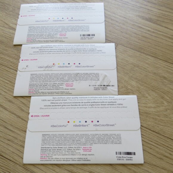 COLOR STREET Nail Polish Strips Bundle NEW (set of 3) Teal Green Mix Turquoise - Picture 12 of 12